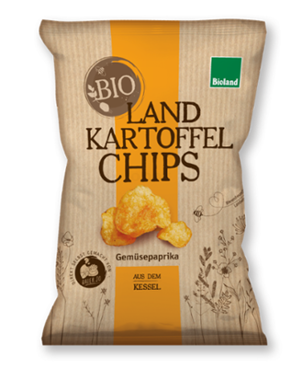 Produktfoto zu Landkartoffelchips Paprika