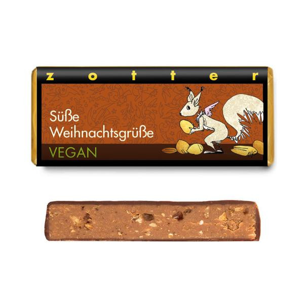 Produktfoto zu Zotter "Süße Weihnachtsgrüße" (vegan)