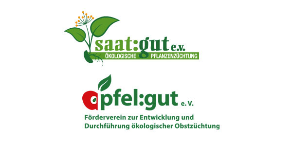 Logos saat:gut und apfel:gut