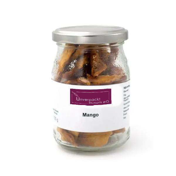 Produktfoto zu Mangostücke (getrocknet) im Pfandglas 100g