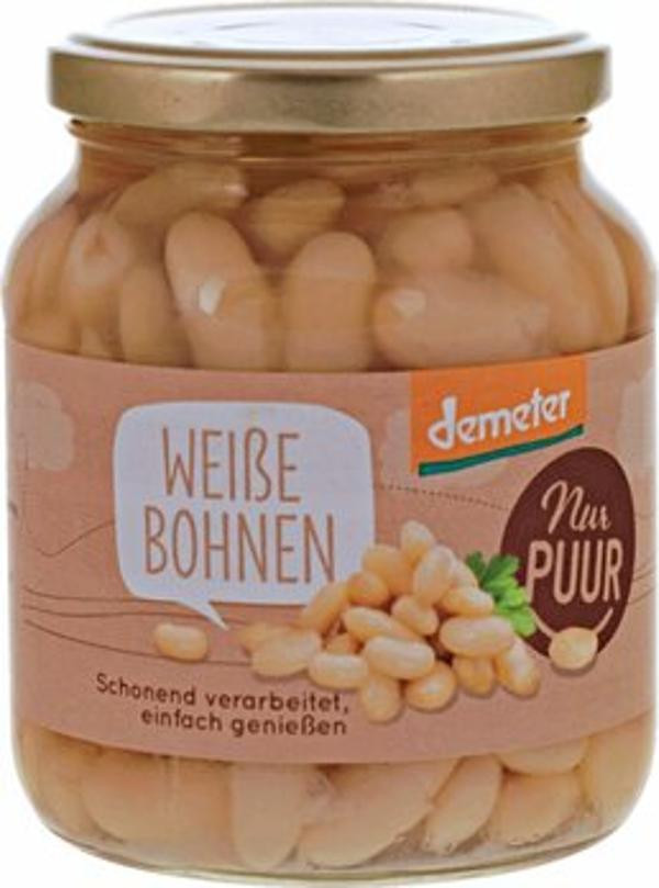 Produktfoto zu Weiße Bohnen im Glas 350g